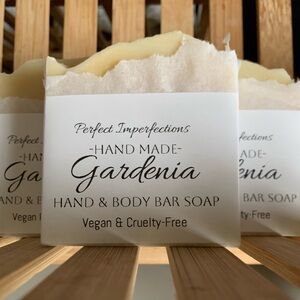 Gardenia Hand & Body Bar Soap Creamy Color Handcrafted